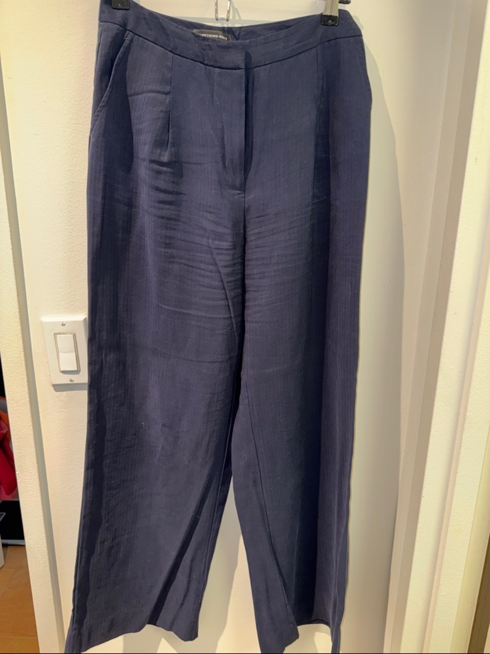 Something Navy Navy Wide-Leg Trousers